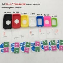 Coque générique et film de protection d&#39;écran trempé pour ordinateur de vélo Garmin Edge 130 520 plus 530 820 830 1000 1030