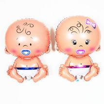 45x75cm bébé en forme de ballons en aluminium enfants décoration de fête d'anniversaire pour bébé filles/garçons mignon dessin animé ballon