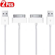 Cherie – câble USB 30 broches pour recharge et recharge de téléphone, cordon de chargeur pour iphone 4s, 4s, 3GS, 3G, iPad 2 et 3 iPod, Nano itouch, 2 pièces