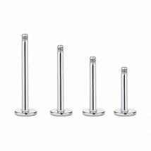 Barre de Labret en acier inoxydable, 10 pièces de 16G de 1.2mm de diamètre pour Piercing à lèvres, bijoux Punk Helix