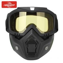 Lunettes modulaires demi-casque de moto | Masque modulaire, vintage, lunettes détachables et filtre pour la bouche Hyosung pour Triumph pour Harley