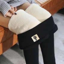 femmes pantalons hiver maigre épais velours laine polaire Leggings pantalon agneau cachemire pantalon femme Leggings directe
