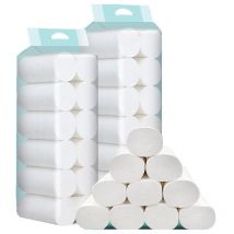 Papier toilette ménage 24 rouleaux de papier rouleau de bois 5 couches de papier toilette véritable papier toilette sans noyau rouleau papier