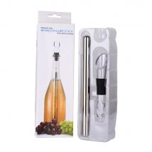 Tige de refroidisseur de vin 3 en 1, en acier inoxydable, avec aérateur et verseur, pour accessoires de fête