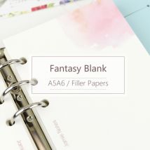 MyPretties fantaisie blanc recharge papiers A5 A6 remplissage papiers pour 6 trou liant organisateur cahier papiers 40 feuilles pour planificateur