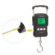 75kg/10g Digital Waage mit 100cm MaßBand Elektronische Gleichgewicht Hand Waagen für Angeln Gepäck Reise steelyard Gewicht Waage