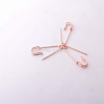 Broche de couleur or Rose/34/25mm | Broche décorative pour vêtement, épingles de sûreté