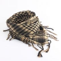 Foulard enroulé arabe à carreaux | Écharpe unisexe, léger, style désert, Shemagh KeffIyeh, Pashmina
