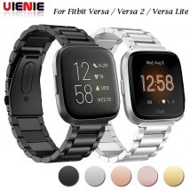 Pour Fitbit Versa 2 /Versa Lite Bracelet de montre intelligente Bracelet en acier inoxydable boucle de Bracelet en métal pour Fitbit Versa Bracelet de montre intelligente