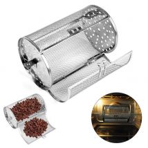 Panier à four rotatif antirouille en acier inoxydable, rôtissoire, pour noix, haricots, arachides, ustensiles de cuisson durables
