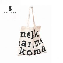 coréenne toile sacs décontracté lettre impression toile sac Simple Shopping sac à main grande capacité Style classique fourre-tout