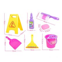 6 pièces nettoyage jeu ensemble enfants jeu de rôle balai vadrouille seau pelle à poussière enfants apprentissage jouets éducatifs