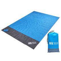 Pratique 140x210CM Nylon poche plage pique-nique sable tapis gratuit imperméable couverture Camping en plein air Camping tente pliante literie CSV
