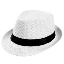 Chapeau Panama d'été pour femmes et hommes, chapeau de paille de plage pour hommes, casquette de Protection UV, FD