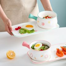 Une personne petit déjeuner ensemble de vaisselle ménage céramique vaisselle combinaison exquise belle net rouge haute beauté vaisselle créative
