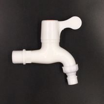 Robinets muraux en PVC 1/2 ou 3/4 pouces, lave-linge rapide blanc, jardin extérieur, petit robinet de remplacement pour la maison