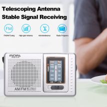 petit portable AM FM antenne télescopique radio monde récepteur haut-parleur INDIN BC-R2011 Mini AM FM Radio