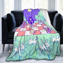 Omori – couverture imprimée de dessin animé, décoration polaire, pour canapé, , chaude, en peluche, pour voyage