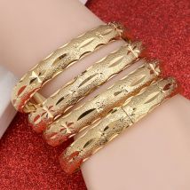 Bracelet en or 24k pour femmes or Dubai mariée mariage éthiopien Bracelet afrique bijoux arabes Bracelet à breloques en or