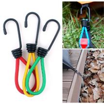 Accessoires de tente (12 pièces) boucle de corde élastique 15cm Camping tente vent bouchon corde boucle Camping cordon extensible