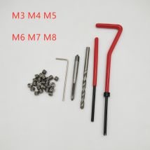 Outil de forage à bobine M3 M4 M5 M6 M7 M8, Kit d&#39;insert de réparation à filetage métrique pour hélicoptère, outils de réparation de voiture, pied de biche grossier