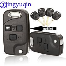 Jingyuqin – coque de clé de voiture pliable, avec boutons, pour Toyota Yaris, Carina, Corolla, Avensis, Toy43, Toy47, Toy48