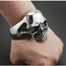 gothique métal énorme crâne lourd hommes Biker Rock Punk Bracelet bracelets