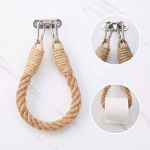 Rétro cuisine rouleau papier accessoire serviette corde suspendue bois massif porte-papier hygiénique inox salle de bain décor support étagères