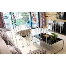 Cristal verre perle rideau de luxe salon chambre fenêtre porte mariage décor Transparent octogonal perle rideau