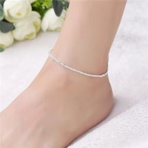 Bracelet de cheville en argent Sterling 925, bijou, à la , Simple, chaîne pour femmes et filles, chaîne pour jambe, 5B113