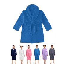 Robe de nuit pour enfants | Hiver, pyjama en flanelle solide, vêtements chauds, serviette de nuit, peignoirs pour garçons et filles