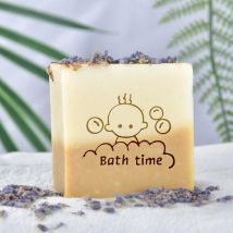 Bébé heure du bain à la main savon timbre acrylique bébé douche Embosser timbre cookie chocolat moule