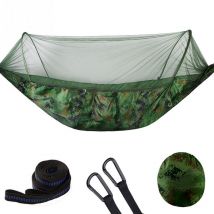 Hamac de Camping Portable | Lit-balançoire double/simple, avec moustiquaire, confortable, pour voyage,
