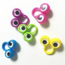 Anneaux en plastique de Puppe de doigt d'oeil de 5 pièces avec des yeux de mouvement espions de doigt pour la fête d'anniversaire