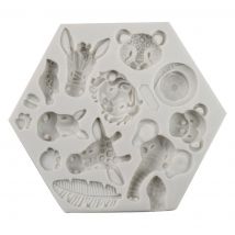 Offre spéciale forêt Animal moule Silicone moules bois gâteau décoratif moule outils gâteau décoration Fondant moule