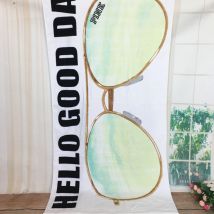 Bonjour bonne journée rose amour grande serviette de bain pour femmes filles impression réactive doux voyage grande natation serviettes de plage