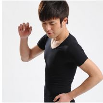 Fonctionnel à Manches Courtes Taille Corsets Hommes Corps Gaines Minceur Corps Shaper Maillot Corps Mince Respirant