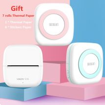 Mini imprimante Photo imprimante thermique Portable impression de poche Photo imprimantes sans fil Bluetooth Android IOS