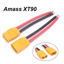 Amass-connecteur XT90 XT 90 mâle et femelle, prise avec fil en Silicone 12AWG, câble pour batterie RC 90mm