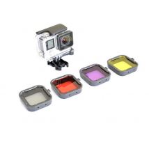 Gopro boîtier boîtier lentille filtre sous-marin plongée filtre convertisseur pour Gopro hero 3 + 4 étanche Shell Mount