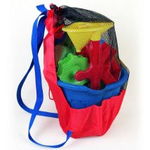 Enfants Portable mer stockage maille sacs pour enfants plage sable jouets Net sac eau Fun sport salle de bain vêtements serviettes sacs à dos