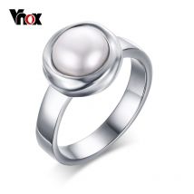 VNOX simulé poire bagues de fiançailles pour femmes argent-couleur fille bijoux