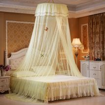 Ménage rond dentelle lit tente filet princesse lit accroché moustiquaire literie été lit auvent