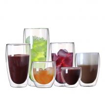 Tasses à café doubles tasses à café | Tasses à boire, isolation Double paroi verre tasse à thé créative boisson lait 250/350ML directe