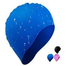 Élastique imperméable tissu en polyuréthane protéger les oreilles cheveux longs sport natation piscine chapeau bonnet de natation taille libre pour hommes et femmes couleur unie