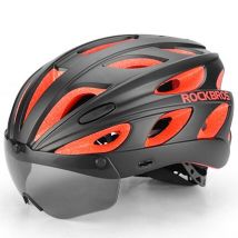 ROCKBROS – casques de vélo moulés intégralement, lunettes magnétiques ultralégères, vtt, cyclisme sur route, avec lunettes 57-62 CM