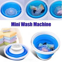 Mini lave-linge Portable pliant baignoire à linge Turbine à ultrasons lave-linge USB pliant baril laveuse à linge