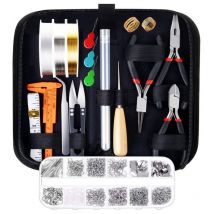 ! Kit de fournitures de fabrication de bijoux avec des outils de bijoux fils de bijoux et résultats de bijoux pour la réparation de bijoux et les perles