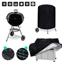 Housse de protection imperméable pour Barbecue, pour BBQ rond d&#39;extérieur, étanche, résiste à l&#39;eau de pluie et à la poussière, couverture noire