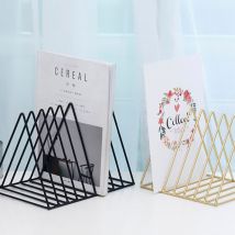 Bloc de livres en métal de luxe | Étagère de bureau en fer et en métal, stockage de journaux, Magazines, 9 grilles, organisateur de fichiers,